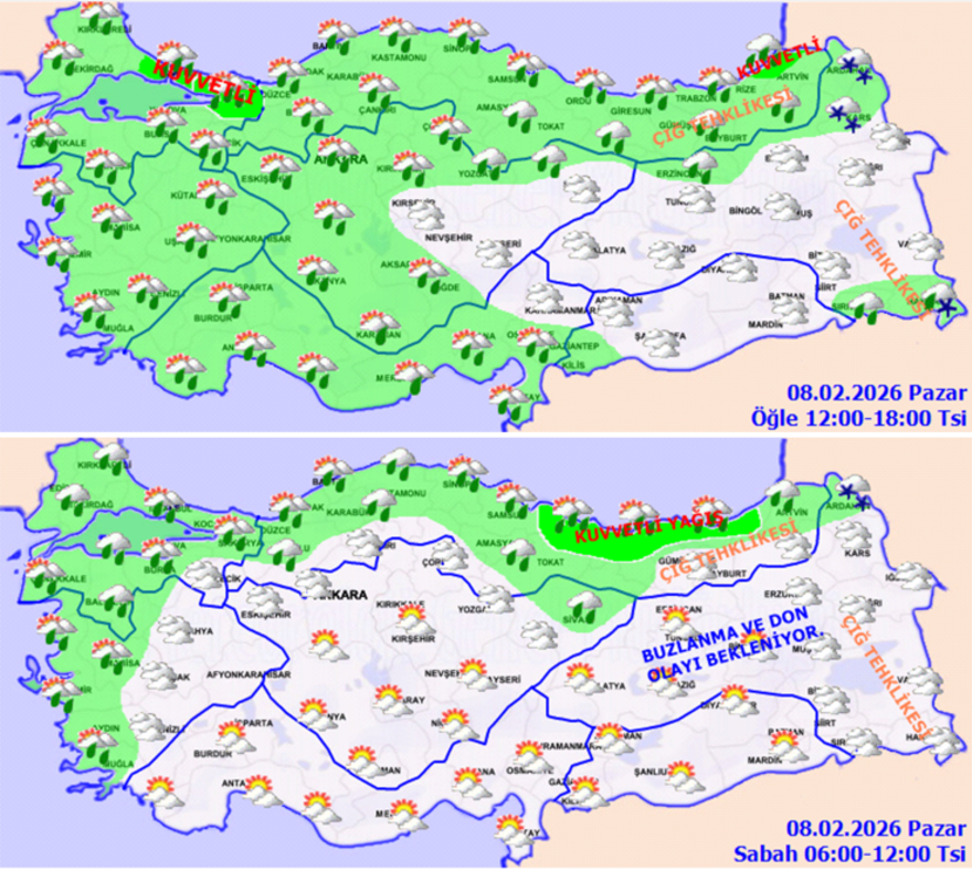 Meteoroloji saat vererek uyardı. Kuvvetli kar ve sağanak geliyor 1 Meteoroloji saat vererek uyardı. Kuvvetli kar ve sağanak geliyor 1